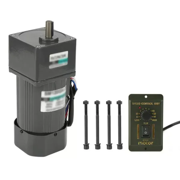 AC Gear Motor 220V 120W 180K Asynchronous Vibration Motor Adjustable Speed Motor for Mechanical Equipment Variable Speed Controller 220V 120W