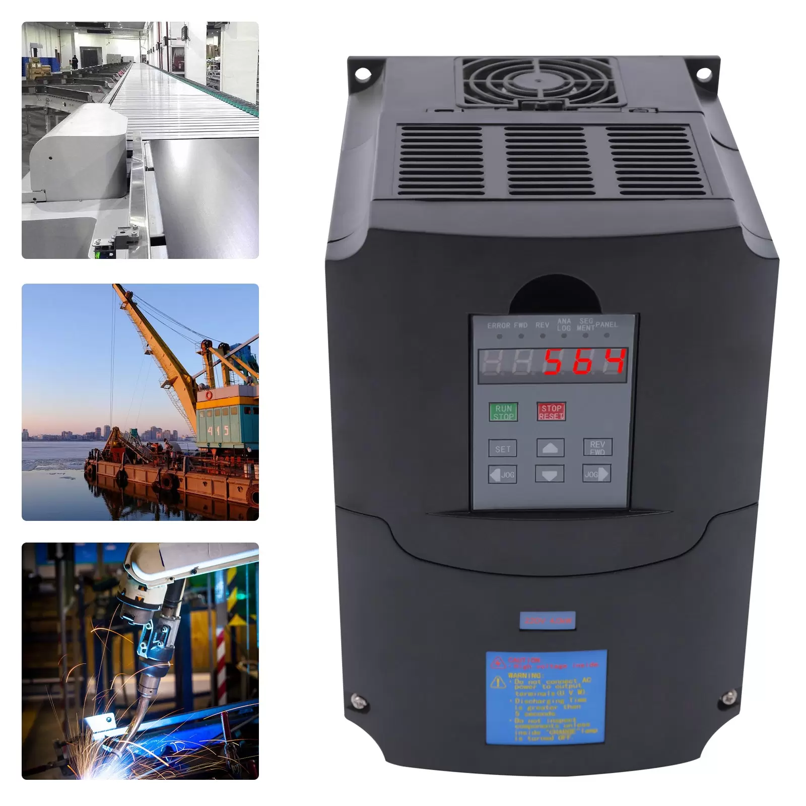 4 KW Frequency Inverter 220 V AC VFD VAC Variable Frequency Driver Frequency Converter Input 1 or 3 Phase for Lathes Milling Machines