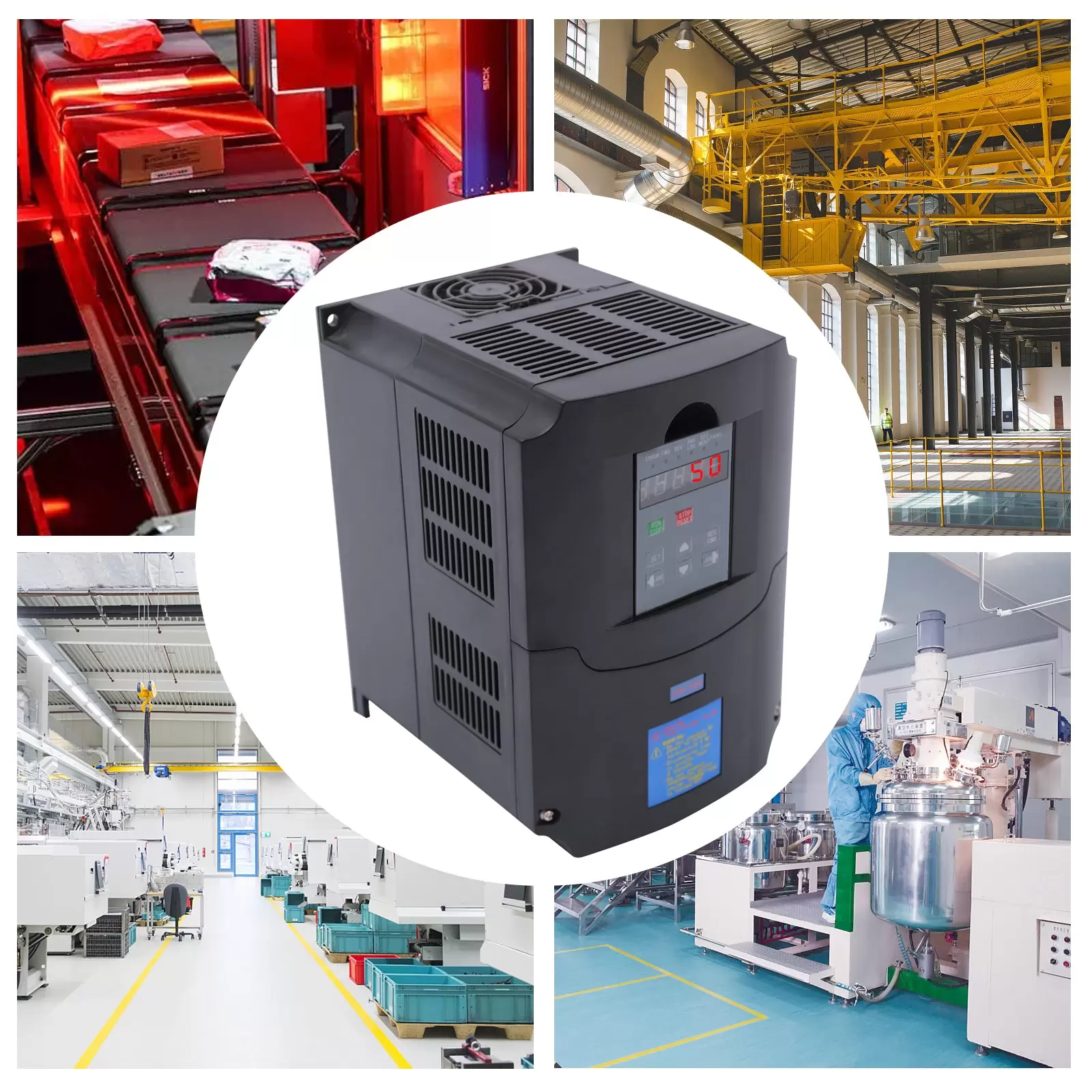 4 KW Frequency Inverter 220 V AC VFD VAC Variable Frequency Driver Frequency Converter Input 1 or 3 Phase for Lathes Milling Machines