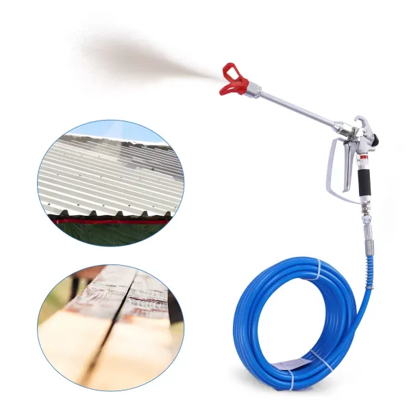 Airless Paint Spray Gun and Hose Kit with 9.84 inch Extension, Includes 3300 PSI Tip Guard Airless Paint Spray Gun and Hose Kit with 9.84 inch Extension, Includes 3300 PSI Tip Guard