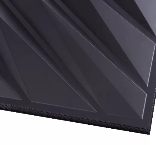 12 Pack 3D Wall Panels 50 x 50 cm PVC Waterproof Wall Panels for Bedroom Living Room Matte Black