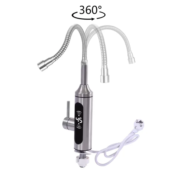 Stainless Steel Electric Faucet For Kitchen With Built-in Faucet 220v 3300w 7.87*16.54inch Eu Plug For Both Homes And Restaurants Shopping Malls Stainless Steel Electric Faucet For Kitchen With Built-in Faucet 220v 3300w 7.87*16.54inch Eu Plug For Both Homes And Restaurants Shopping Malls