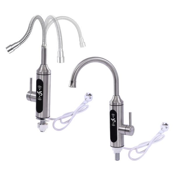 Stainless Steel Electric Faucet For Kitchen With Built-in Faucet 220v 3300w 7.87*16.54inch Eu Plug For Both Homes And Restaurants Shopping Malls