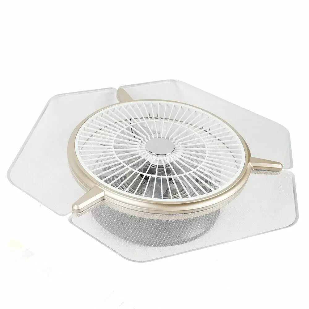 22'' Ceiling Fan with Modern Lamp Adjustable LED Ceiling Light 3 Speeds + Remote Control 46W