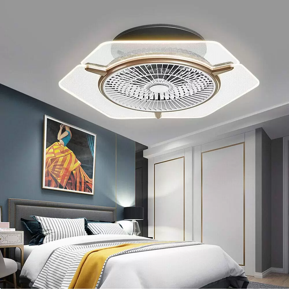 22'' Ceiling Fan with Modern Lamp Adjustable LED Ceiling Light 3 Speeds + Remote Control 46W 22'' Ceiling Fan with Modern Lamp Adjustable LED Ceiling Light 3 Speeds + Remote Control 46W