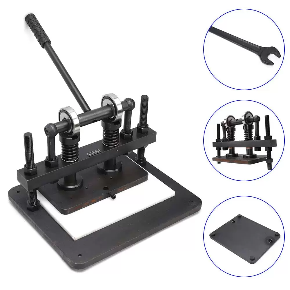 Embossing Press 260 x 160mm - Punching Machine and Embossing Machine - Manual Leather Die Cutter for Cutting Different Materials (0-10mm) Embossing Press 260 x 160mm - Punching Machine and Embossing Machine - Manual Leather Die Cutter for Cutting Different Materials (0-10mm)