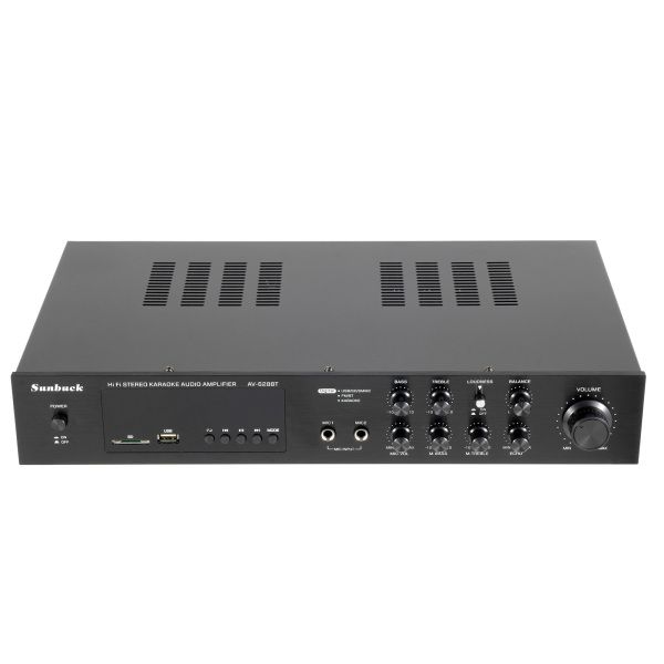 600W Mini HiFi Bluetooth Power Amplifier 4.2 FM/AM Stereo Digital Amplifier Audio Channel 5.1-channel Audio Amplifier Black