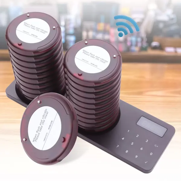 20 Pagers, Remote Restaurant Number Set, Mini Pager, 3 Call Modes, 20 Hours Standby
