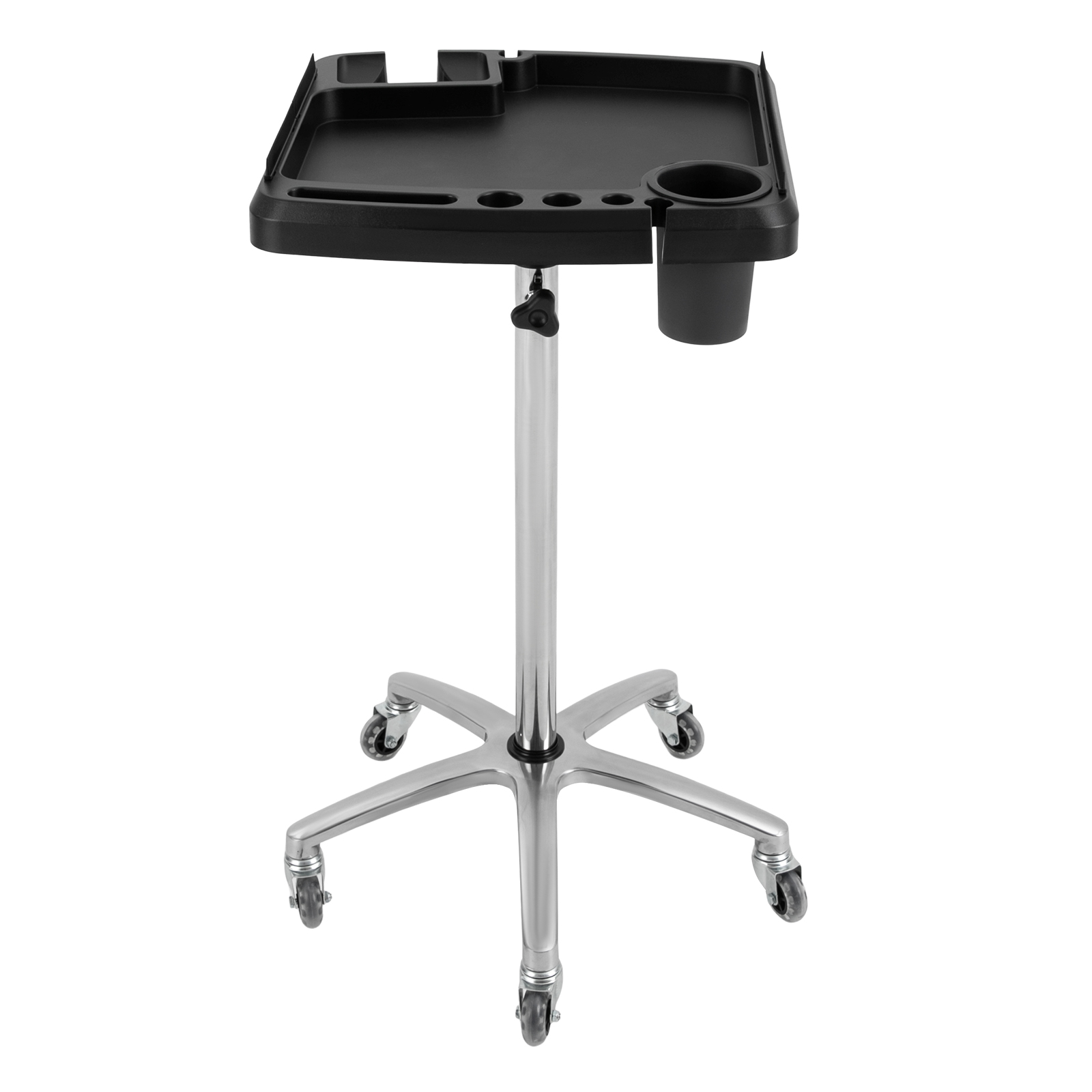 Rolling Salon Tray Cart Hair Extension Tool Tray Cart Movable Hair Extension Cart Widely Used In Hair Salons Beauty Salons Homes Black Silver
