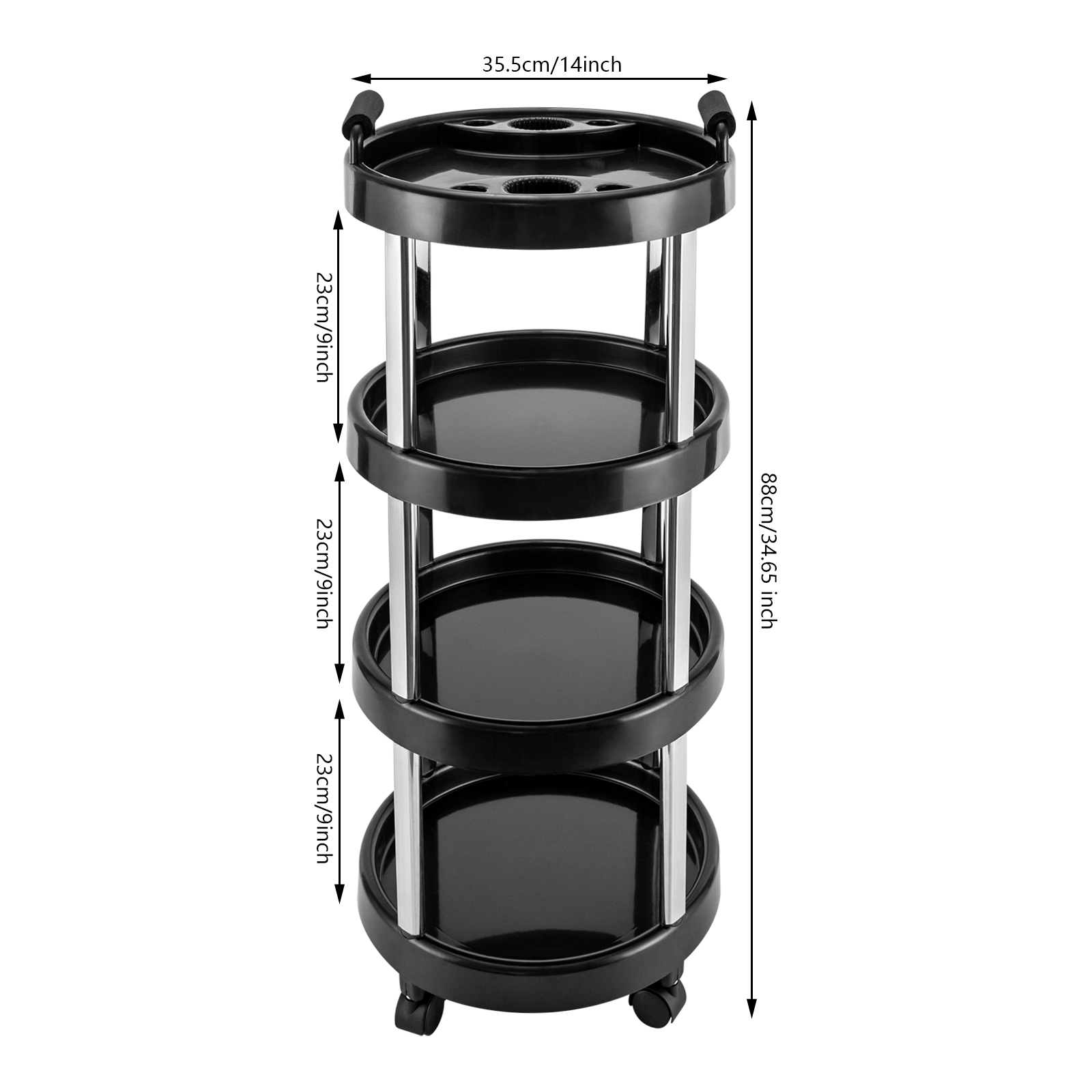 4 Tiers Movable Beauty Salon Trolley Rolling Cart Stand Cosmetics Rack Storage 4 Tiers Movable Beauty Salon Trolley Rolling Cart Stand Cosmetics Rack Storage