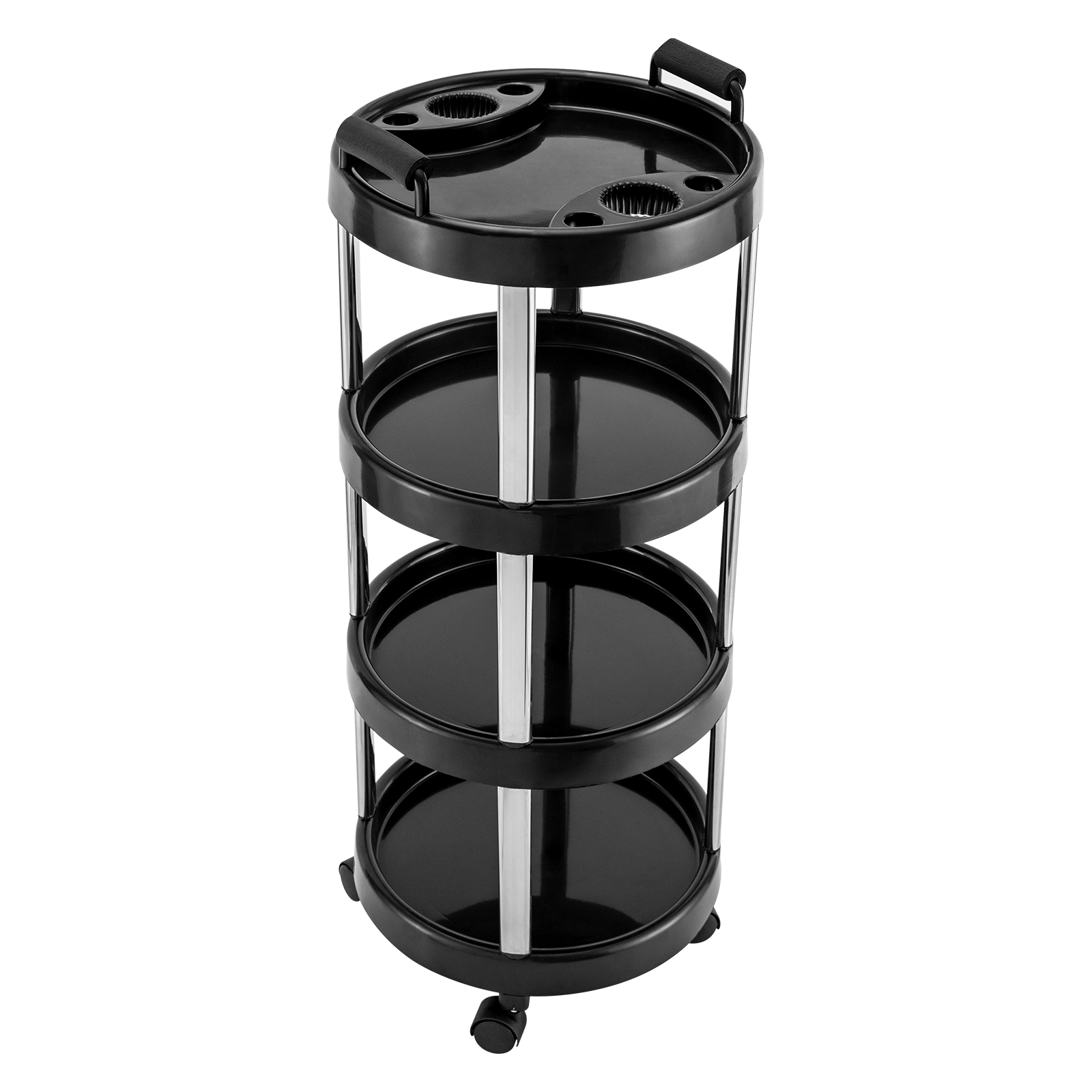 4 Tiers Movable Beauty Salon Trolley Rolling Cart Stand Cosmetics Rack Storage 4 Tiers Movable Beauty Salon Trolley Rolling Cart Stand Cosmetics Rack Storage