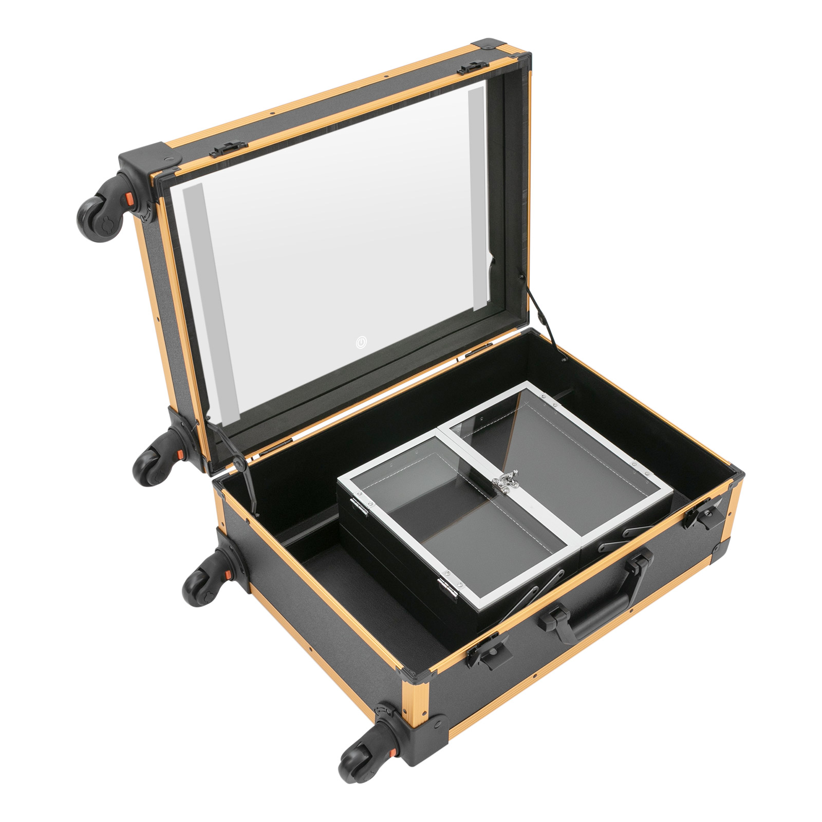 Cosmetic Case Travel Makeup Organizer Case Professional Makeup Case For Makeup Contests Wedding Makeup Scenarios Yellow Cosmetic Case Travel Makeup Organizer Case Professional Makeup Case For Makeup Contests Wedding Makeup Scenarios Yellow