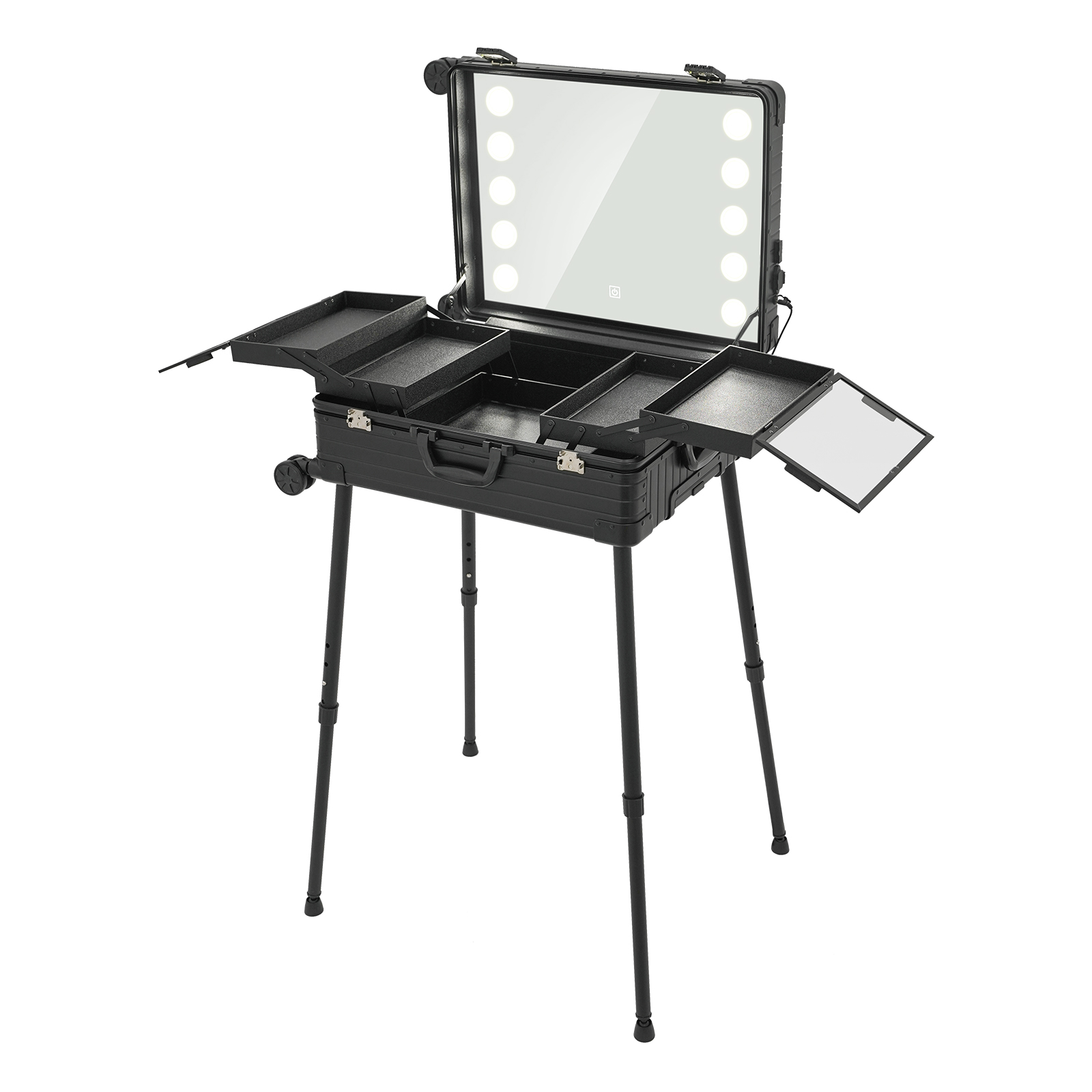 Cosmetic Case Travel Makeup Organizer Case Professional Makeup Case For Makeup Contests Wedding Makeup Scenarios Black