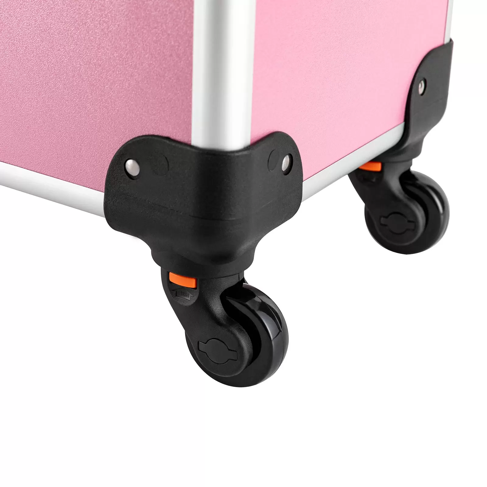 Rolling Makeup Train Case Large Cosmetic Trolley Organized Aluminum Alloy Barber Case for Hairstylist Makeup Nail Tech Salon Pink Rolling Makeup Train Case Large Cosmetic Trolley Organized Aluminum Alloy Barber Case for Hairstylist Makeup Nail Tech Salon Pink