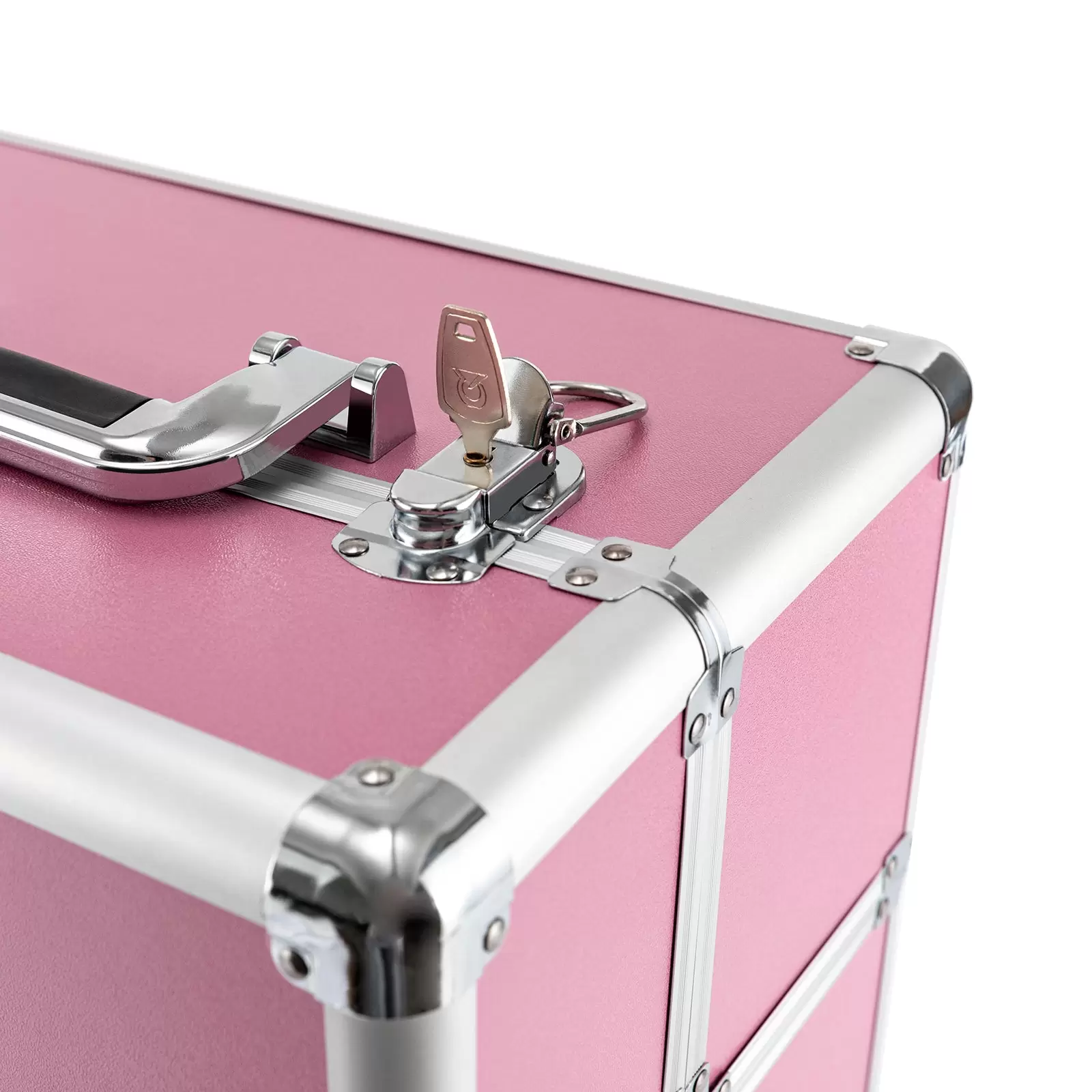 Rolling Makeup Train Case Large Cosmetic Trolley Organized Aluminum Alloy Barber Case for Hairstylist Makeup Nail Tech Salon Pink Rolling Makeup Train Case Large Cosmetic Trolley Organized Aluminum Alloy Barber Case for Hairstylist Makeup Nail Tech Salon Pink