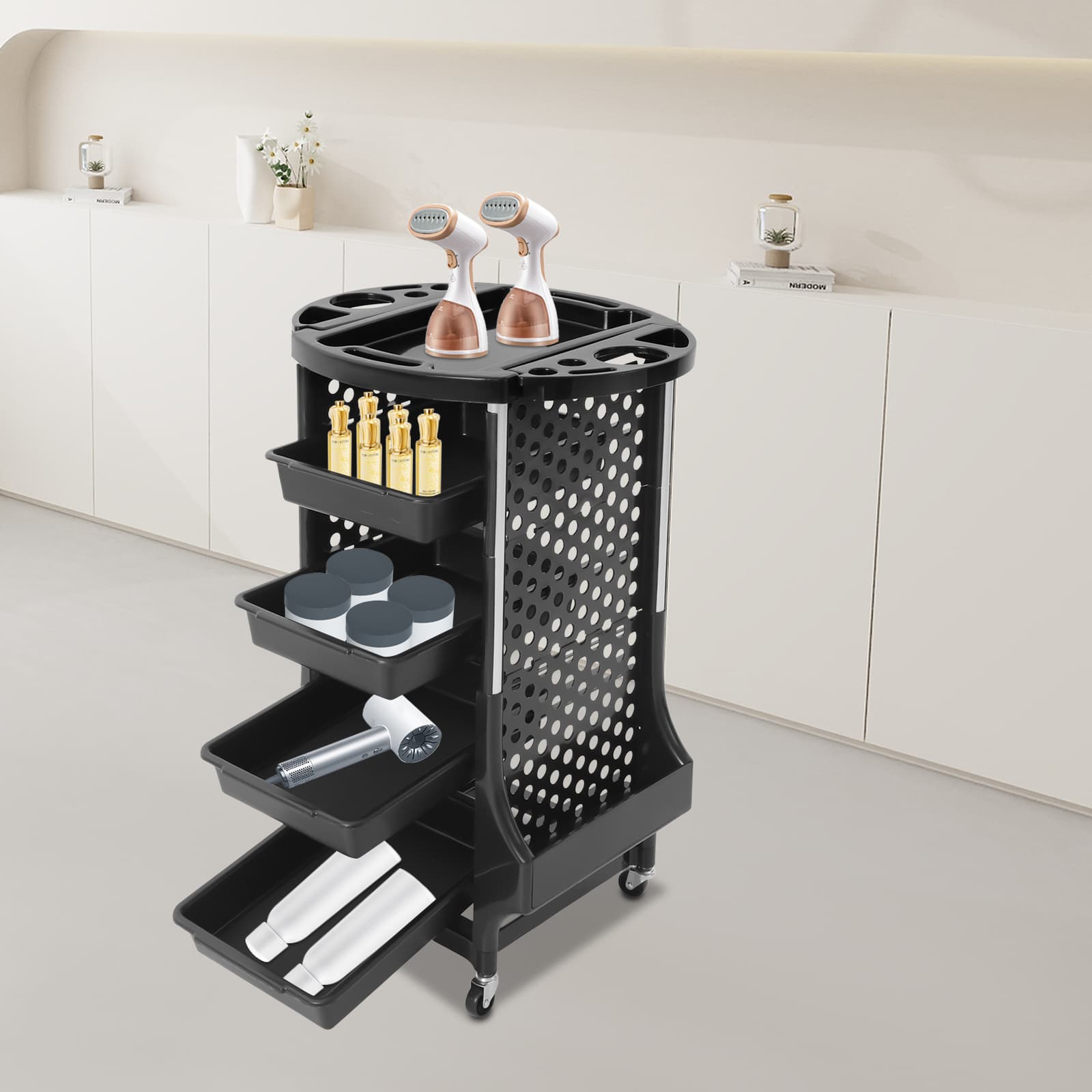 Beauty salon cart with two side frames, salon storage cart, rolling salon cart, mobile storage cart Beauty salon cart with two side frames, salon storage cart, rolling salon cart, mobile storage cart