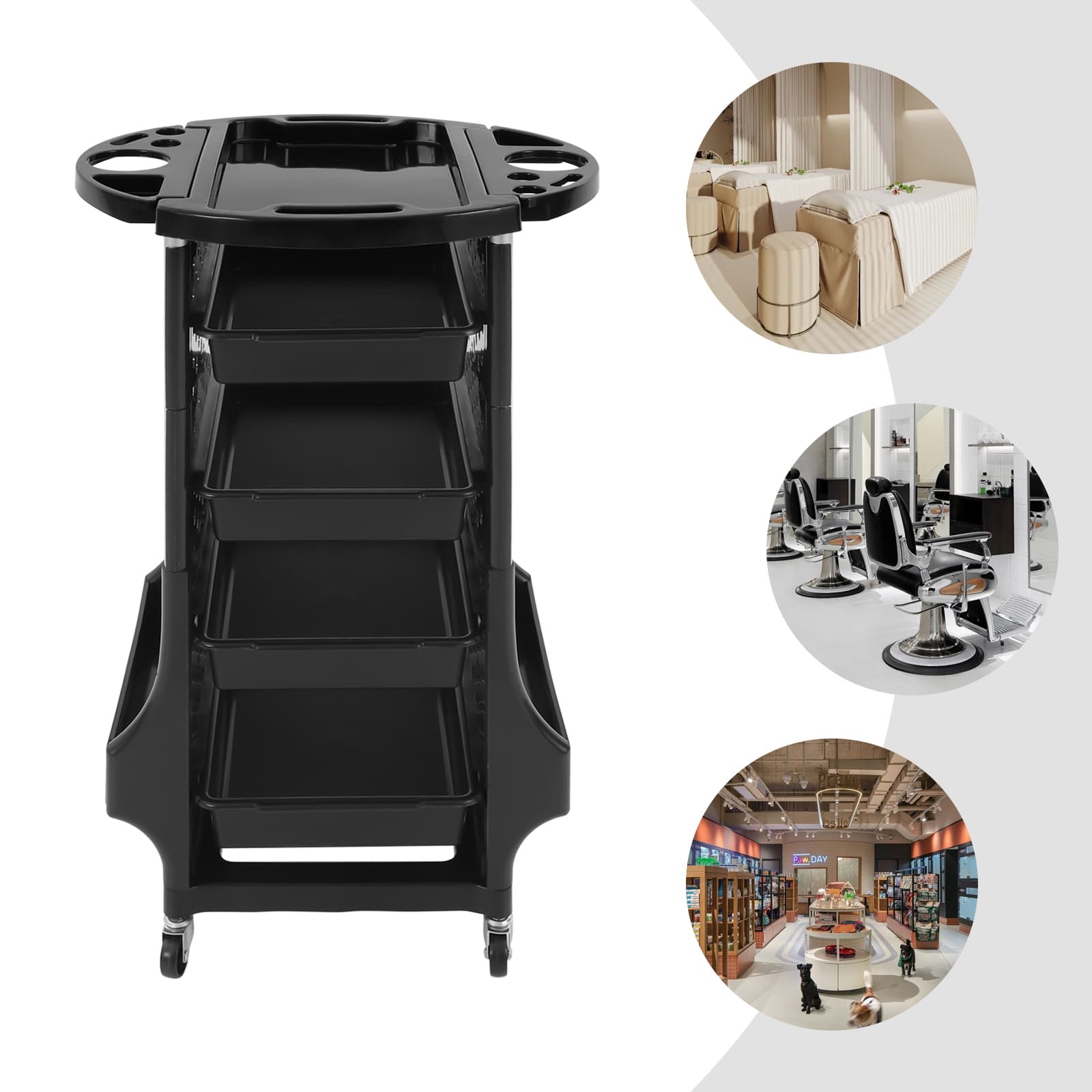 Beauty salon cart with two side frames, salon storage cart, rolling salon cart, mobile storage cart Beauty salon cart with two side frames, salon storage cart, rolling salon cart, mobile storage cart