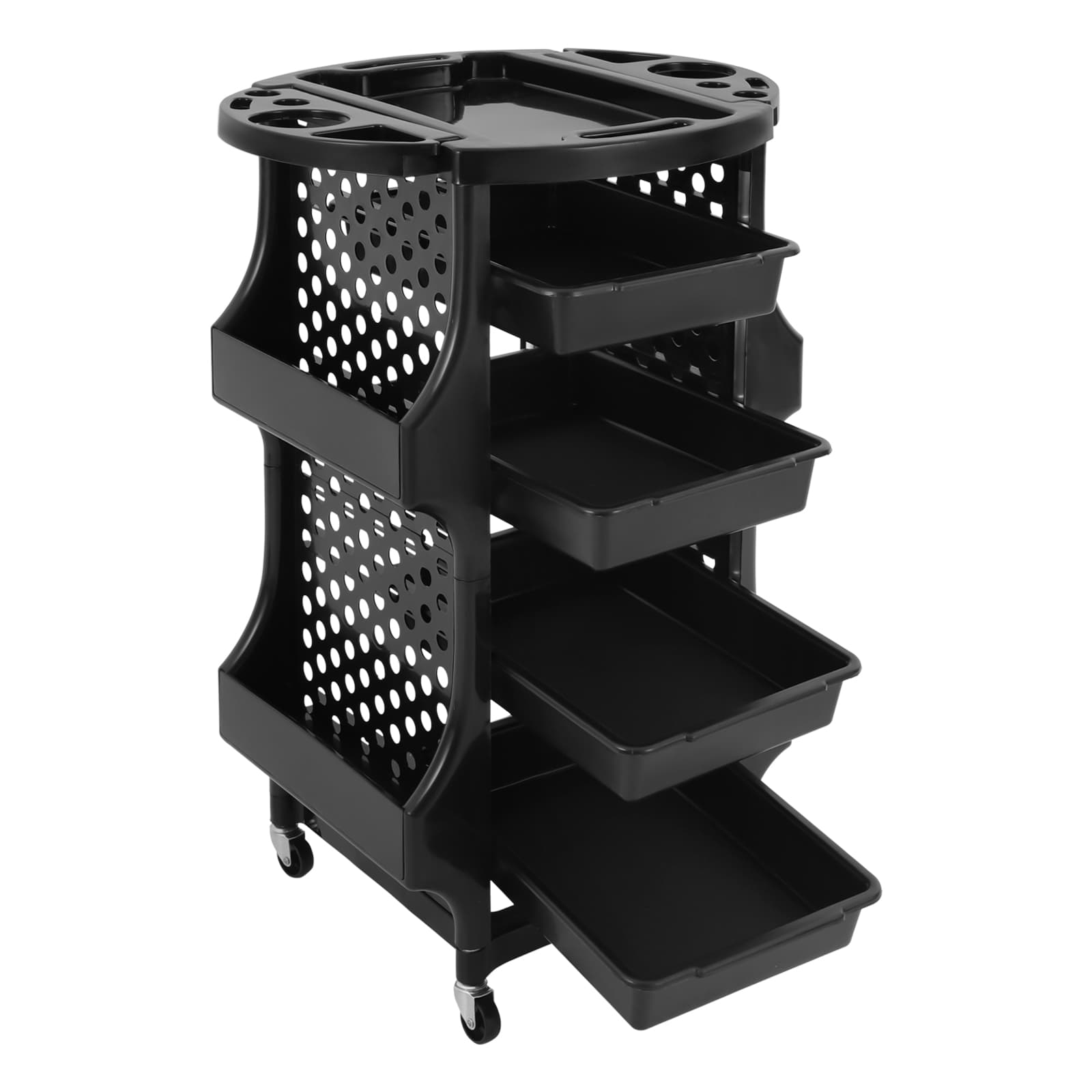 Beauty salon cart side four frames,Salon Storage Cart, Rolling Salon Cart, Mobile Storage Cart