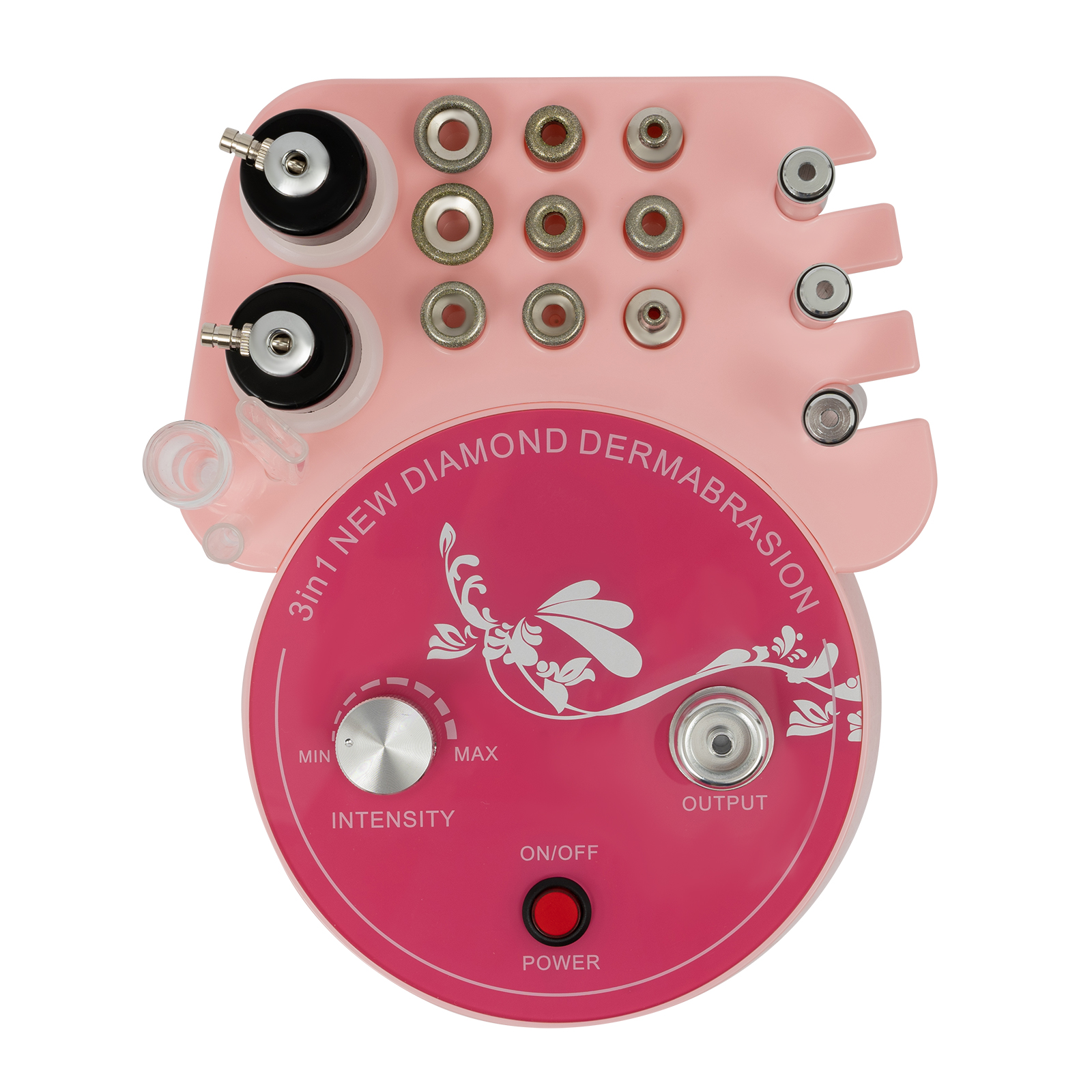 9.84*7.68*4.33in 3-in-1 Diamond Microdermabrasion Machine For Beauty Salons Health Care Centers Salons Or Home Use Pink