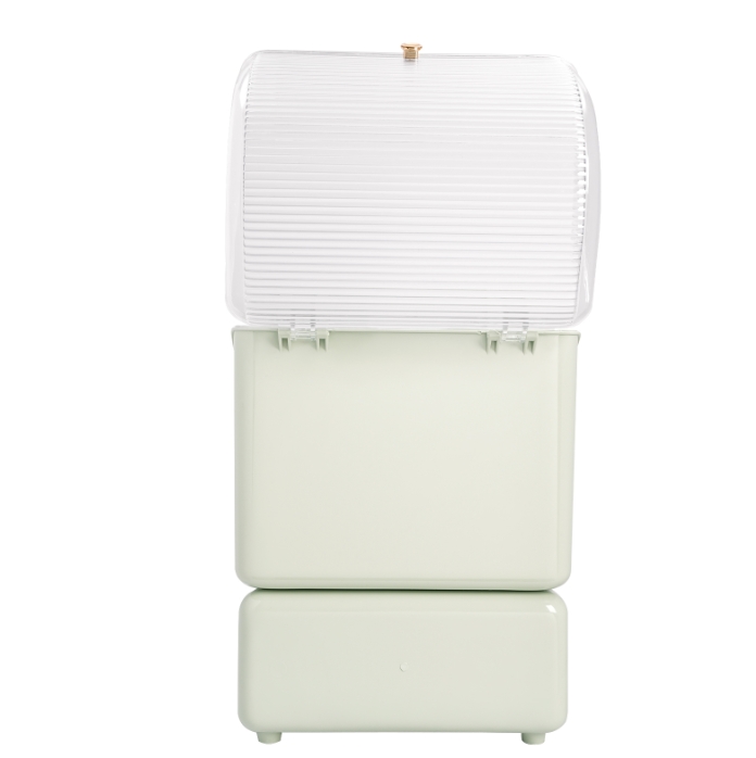 2-piece cosmetic storage box (makeup box + makeup brush storage tube) - green 2-piece cosmetic storage box (makeup box + makeup brush storage tube) - green