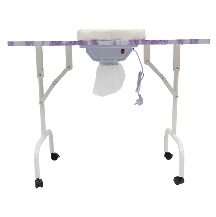 Purple Stone Pattern Square Manicure Table with Vacuum Cleaner PVC Material Pure Copper Brushless Motor For Home Study Barber Store Purple Purple Stone Pattern Square Manicure Table with Vacuum Cleaner PVC Material Pure Copper Brushless Motor For Home Study Barber Store Purple
