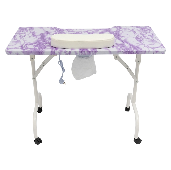 Purple Stone Pattern Square Manicure Table with Vacuum Cleaner PVC Material Pure Copper Brushless Motor For Home Study Barber Store Purple Purple Stone Pattern Square Manicure Table with Vacuum Cleaner PVC Material Pure Copper Brushless Motor For Home Study Barber Store Purple