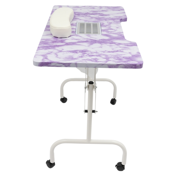 Purple Stone Pattern Square Manicure Table with Vacuum Cleaner PVC Material Pure Copper Brushless Motor For Home Study Barber Store Purple Purple Stone Pattern Square Manicure Table with Vacuum Cleaner PVC Material Pure Copper Brushless Motor For Home Study Barber Store Purple