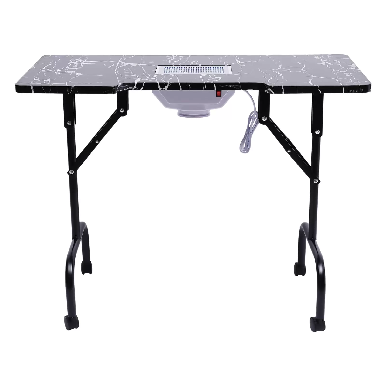 Portable nail table for technicians with folding function. Manicure desk for salon and home