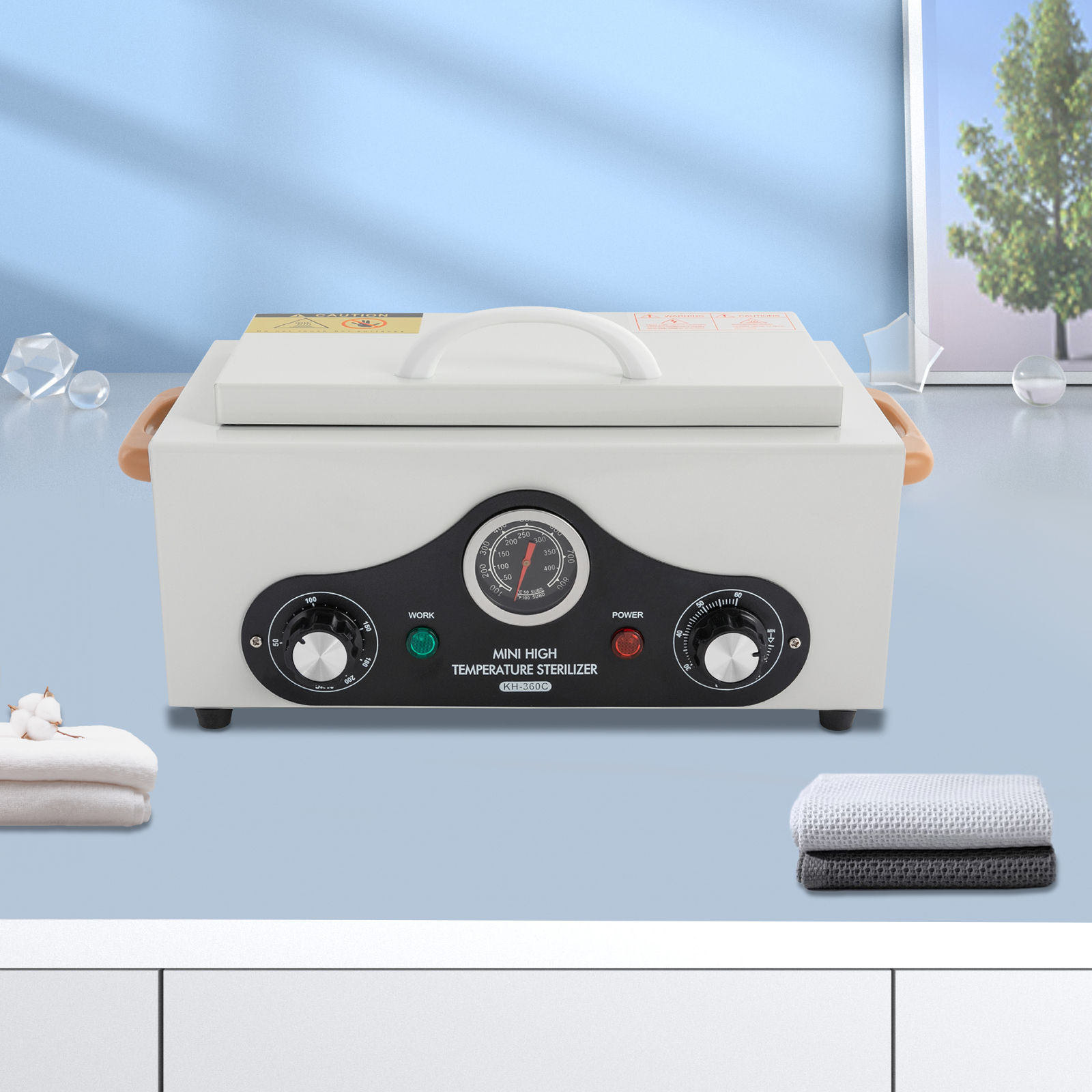 300W 60-220℃ 0-60 min Nail Tools Sterilizer High Temperature Sterilizer