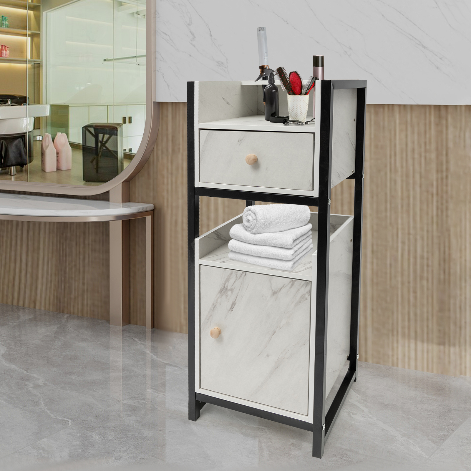Hairdressing Tools, Hairdressing Rack, Hairdressing Shelf, Hairdressing Shelf with Drawers, 34*30*85cm Hairdressing Tools, Hairdressing Rack, Hairdressing Shelf, Hairdressing Shelf with Drawers, 34*30*85cm