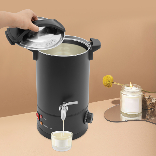 8L Wax Melter, Large Wax Melter, Electric Wax Melt Kit can be Used to Melt such as Soy Wax, Paraffin Wax, Beeswax - Black