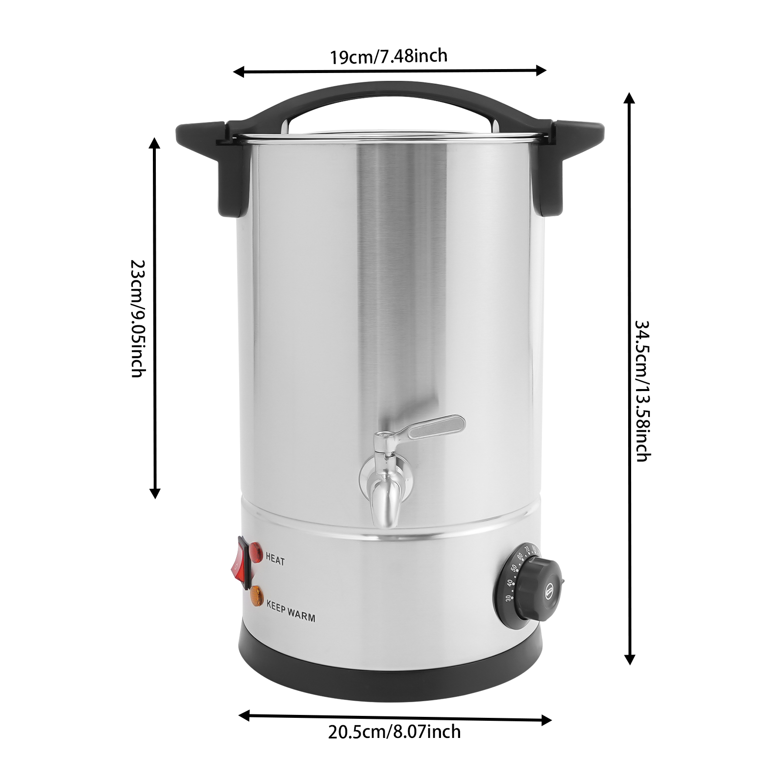 8L Wax Melter, Large Wax Melter, Electric Wax Melt Kit can be Used to Melt such as Soy Wax, Paraffin Wax, Beeswax - Sliver