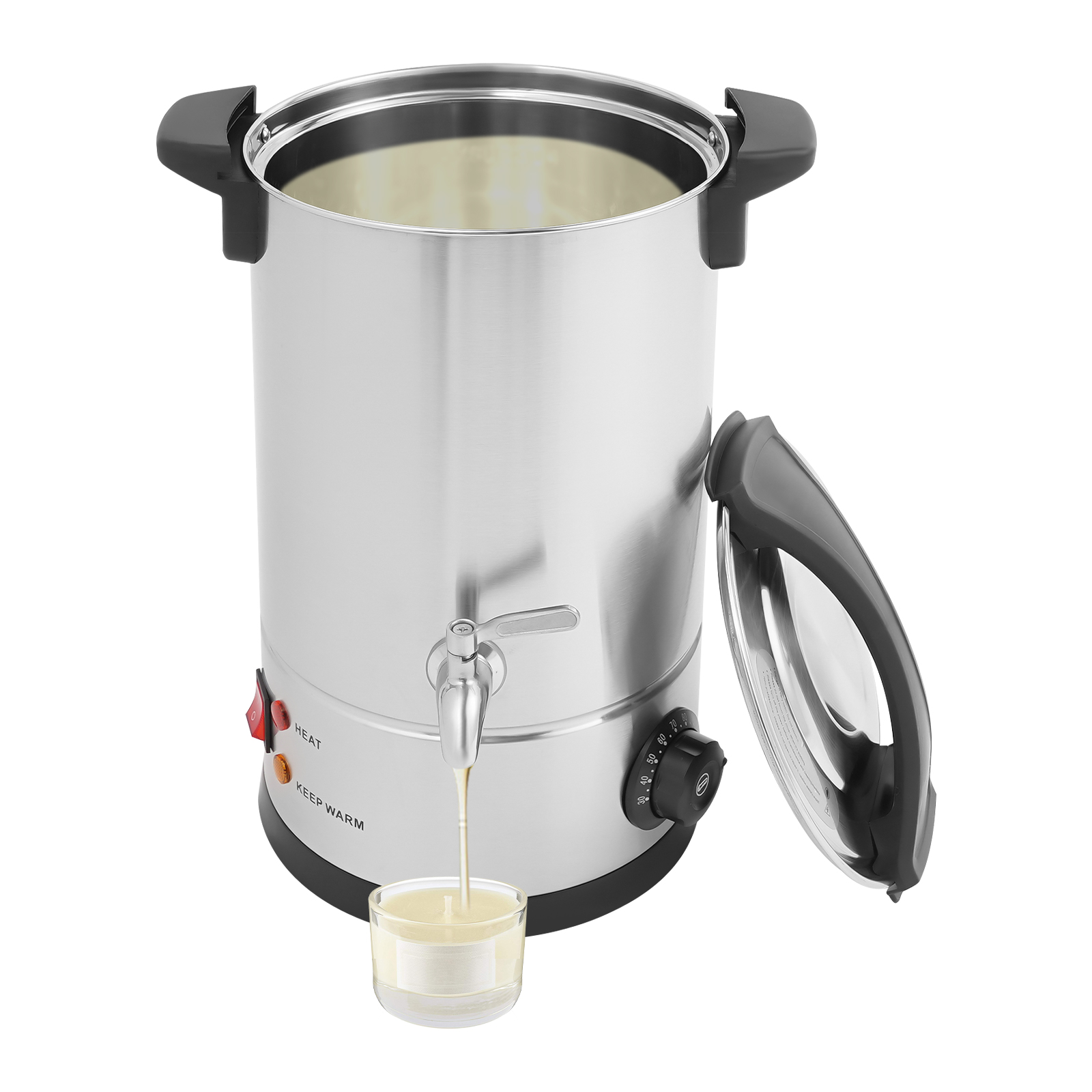 8L Wax Melter, Large Wax Melter, Electric Wax Melt Kit can be Used to Melt such as Soy Wax, Paraffin Wax, Beeswax - Sliver