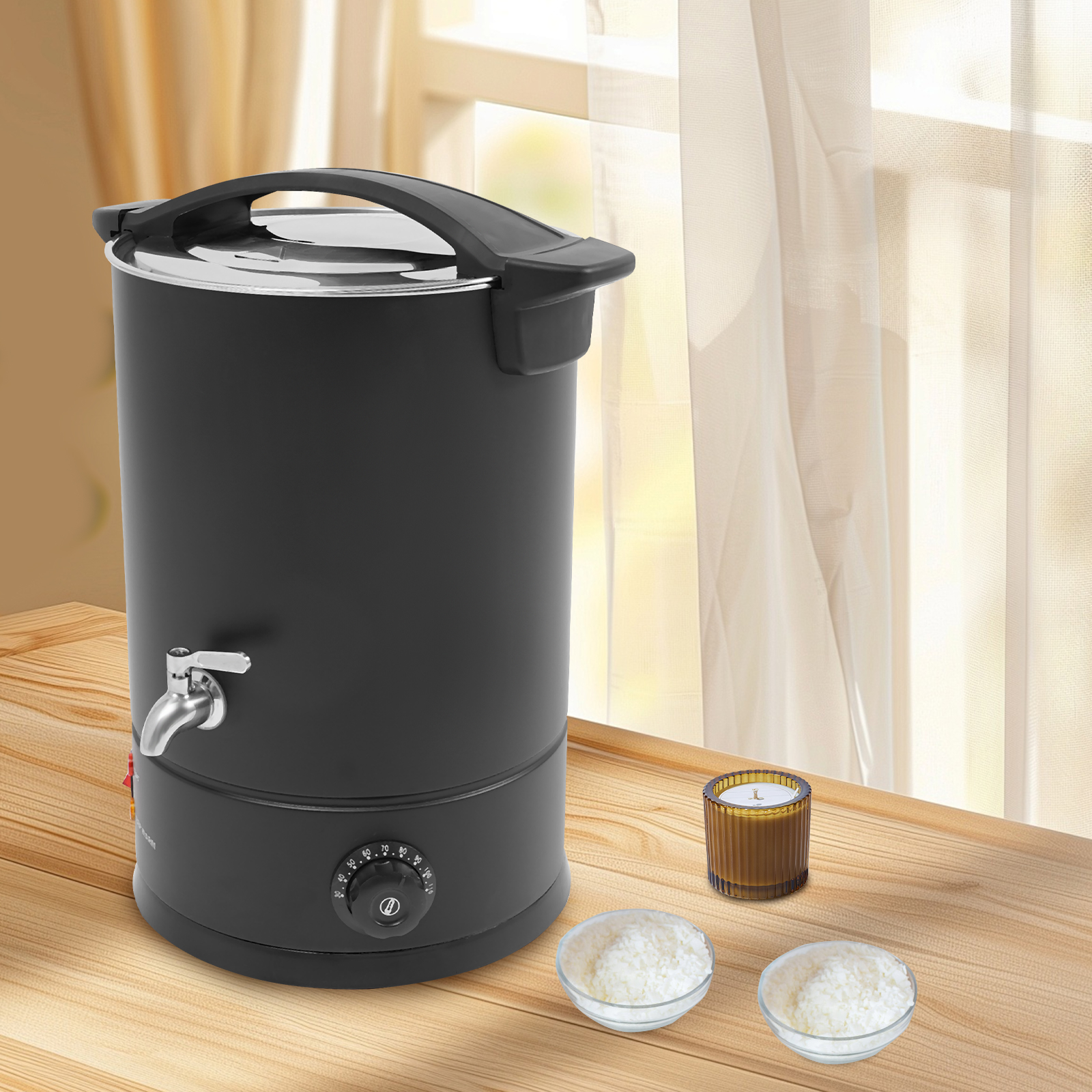 12L Wax Melter, Large Wax Melter, Electric Wax Melt Kit can be Used to Melt such as Soy Wax, Paraffin Wax, Beeswax - Black 12L Wax Melter, Large Wax Melter, Electric Wax Melt Kit can be Used to Melt such as Soy Wax, Paraffin Wax, Beeswax - Black