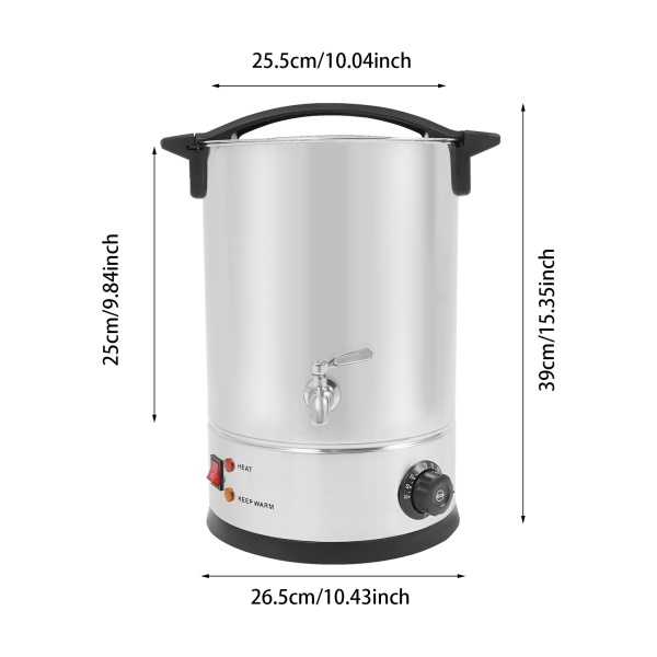 12L Wax Melter, Large Wax Melter, Electric Wax Melt Kit can be Used to Melt such as Soy Wax, Paraffin Wax, Beeswax - Silver