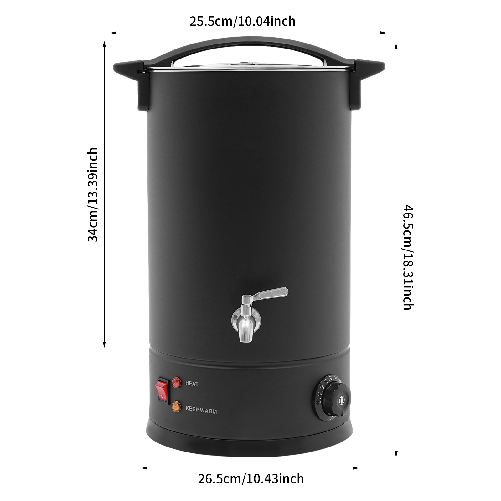 15L Electric Wax Melt Oven, Wax Melter, Wax Melter for Candle Making - Black
