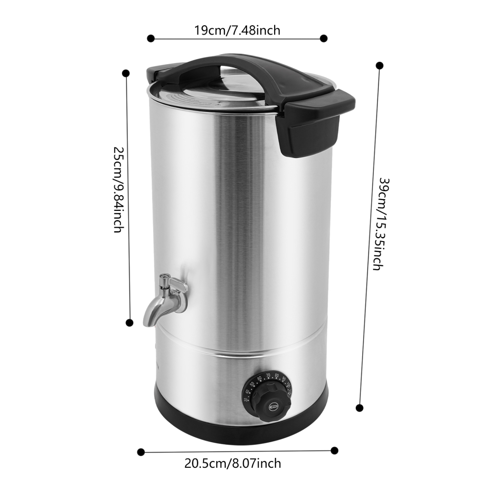10L Wax Melter, Large Wax Melter, Electric Wax Melt Kit can be Used to Melt such as Soy Wax, Paraffin Wax, Beeswax - Silver