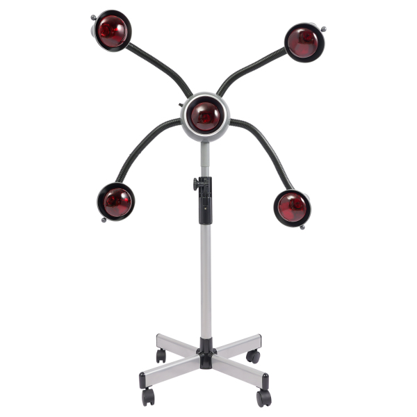 5-Head Infrared Heat Lamp, Height Adjustable Styling Heater, Salon Heat Lamp