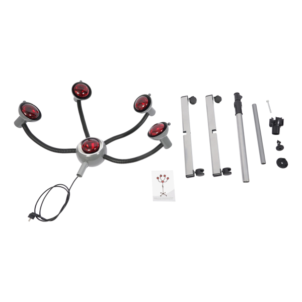 5-Head Infrared Heat Lamp, Height Adjustable Styling Heater, Salon Heat Lamp