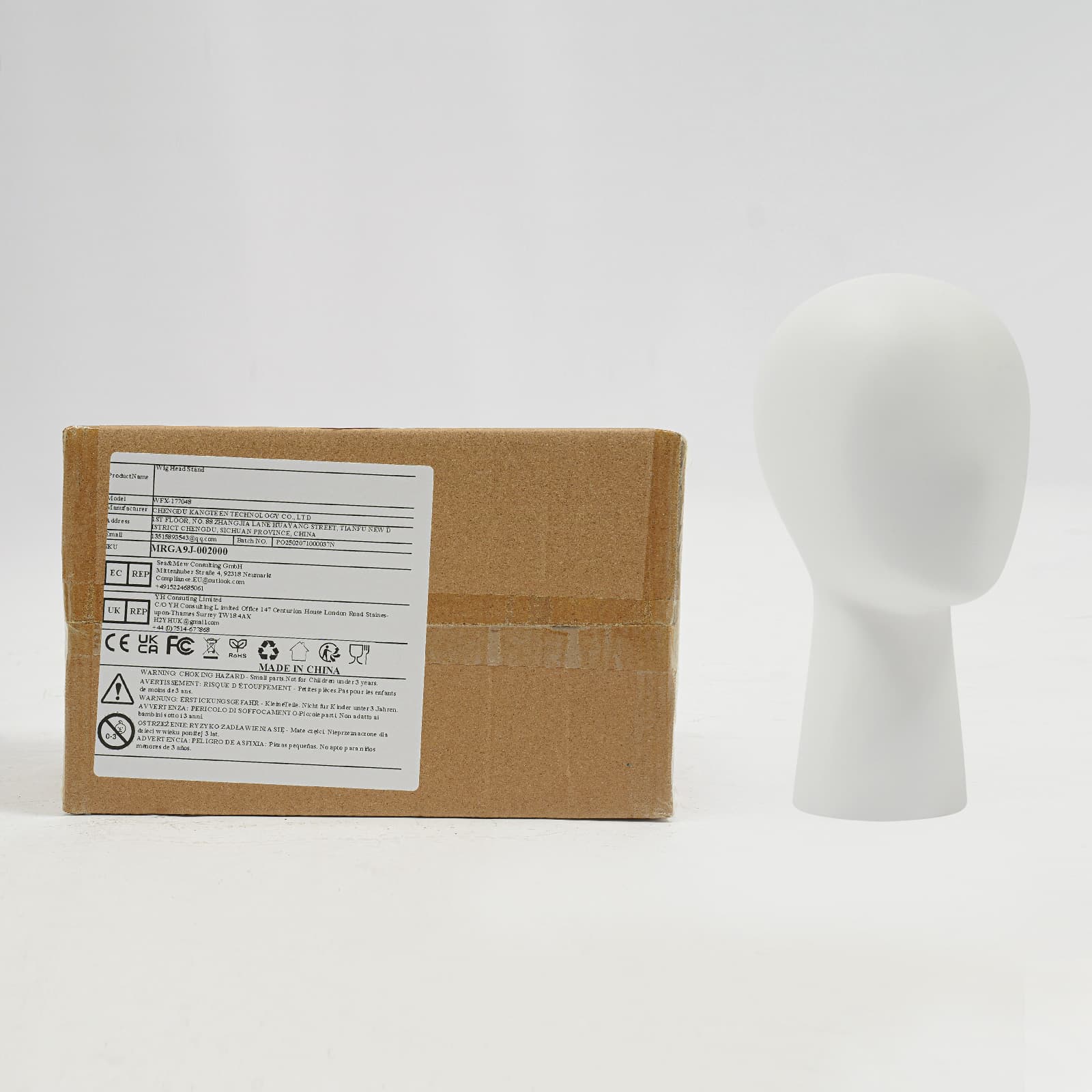 Short display head model head circumference 56cm-white, hat wig display stand, simulation head display stand, mannequin head stand Short display head model head circumference 56cm-white, hat wig display stand, simulation head display stand, mannequin head stand