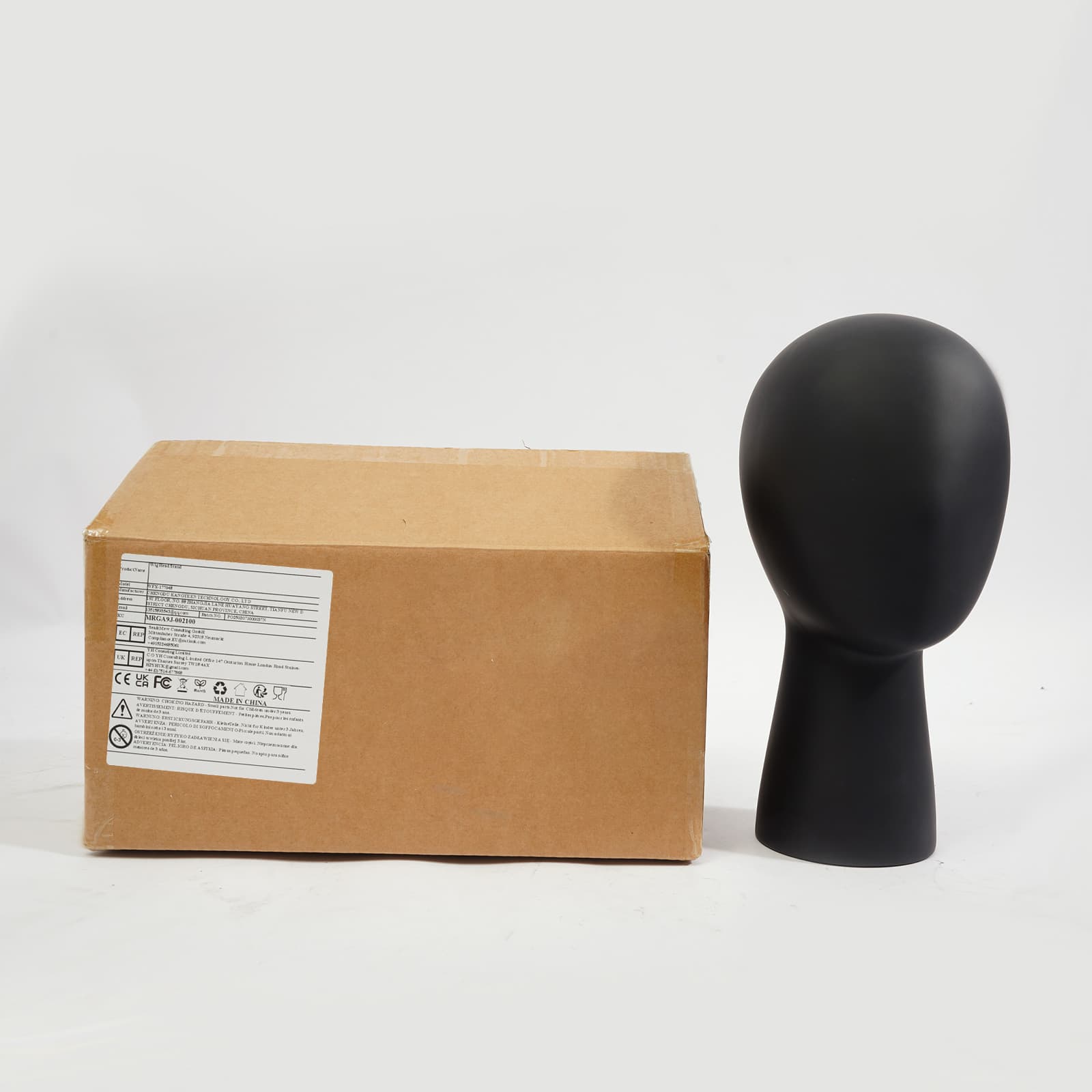 Short display head model head circumference 56cm-black. Simulation head display stand, mannequin head stand Short display head model head circumference 56cm-black. Simulation head display stand, mannequin head stand