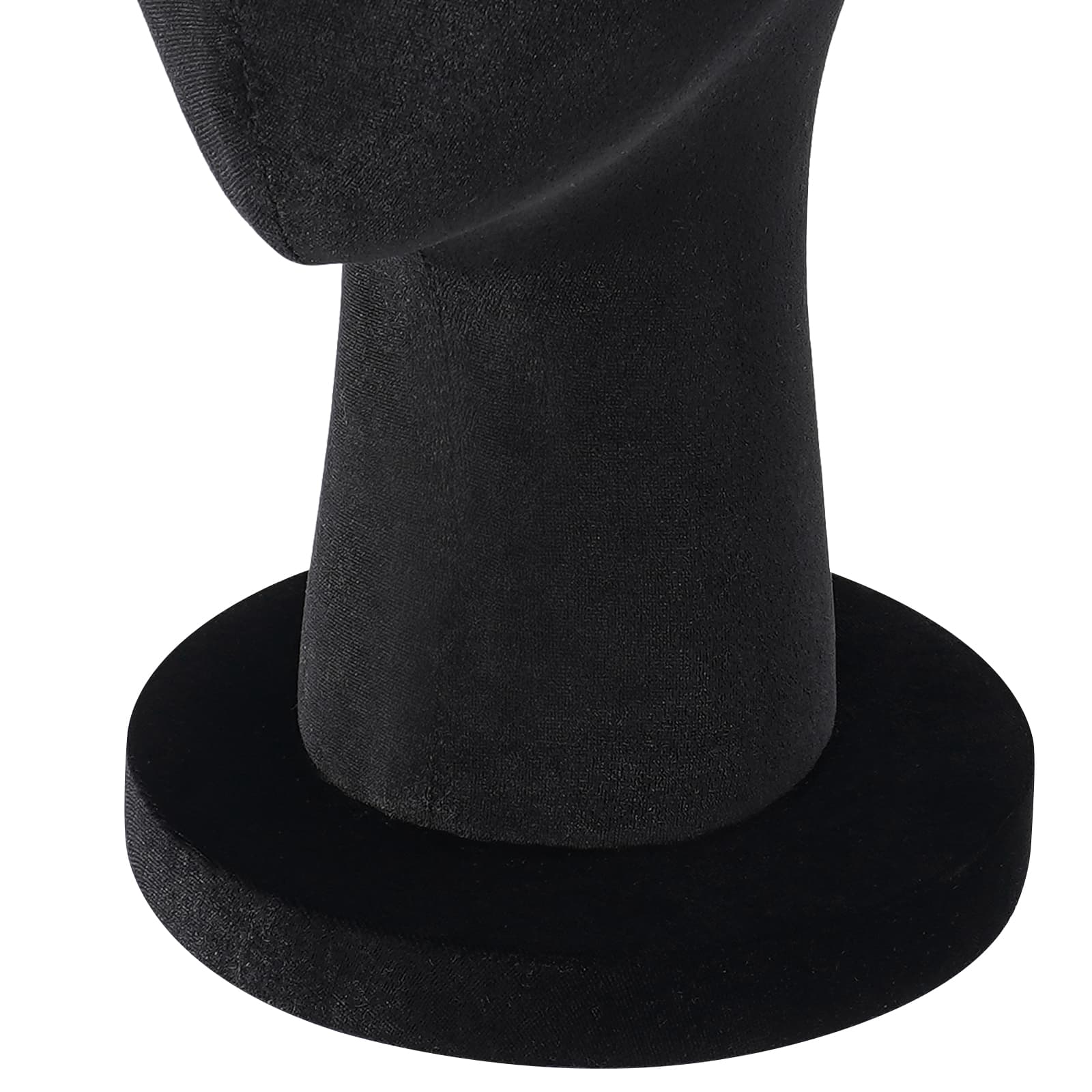 Velvet round base display head short style - black, female mannequin head, mannequin head Velvet round base display head short style - black, female mannequin head, mannequin head