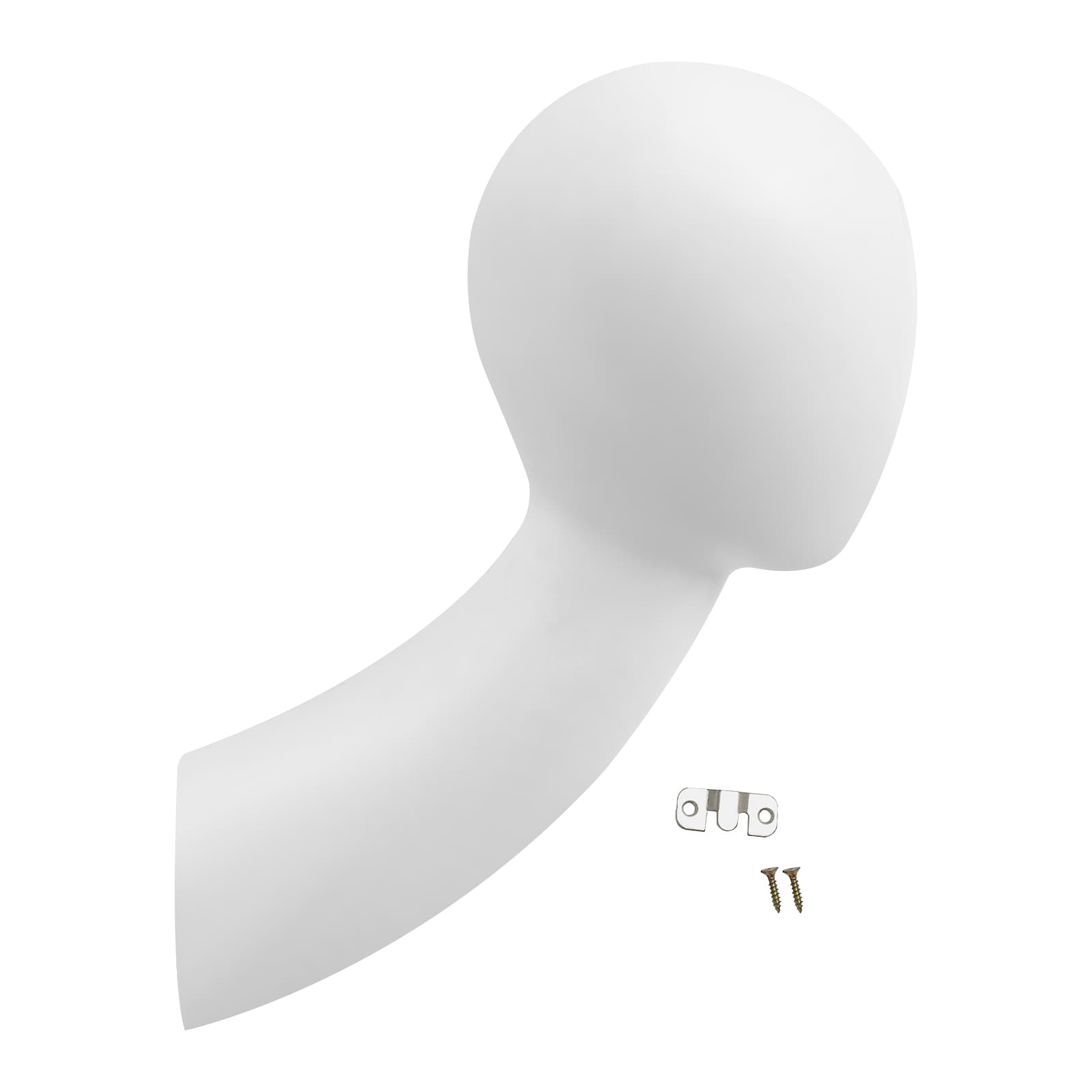 Wall-mounted display head model head circumference 52cm height 42cm-matte white, wall-mounted mannequin head Wall-mounted display head model head circumference 52cm height 42cm-matte white, wall-mounted mannequin head