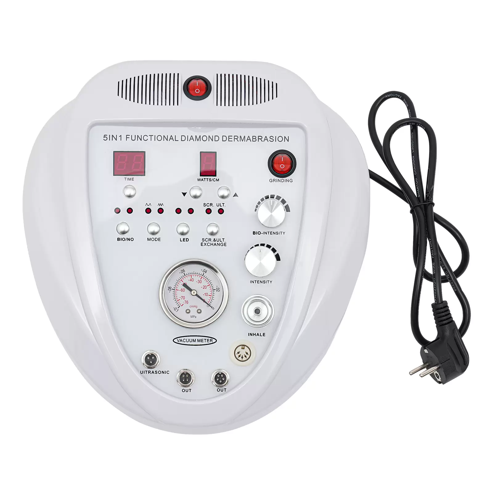 5 in 1 Spa Use Diamond Peeling and Water Jet Beauty Aqua Facial Hydro Beauty Equipment Diamond Micro Dermal Grinding Machine for Home Spa Salon