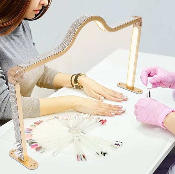 Beauty nail desk lamp, eyelash lamp, foldable nail lamp, gold