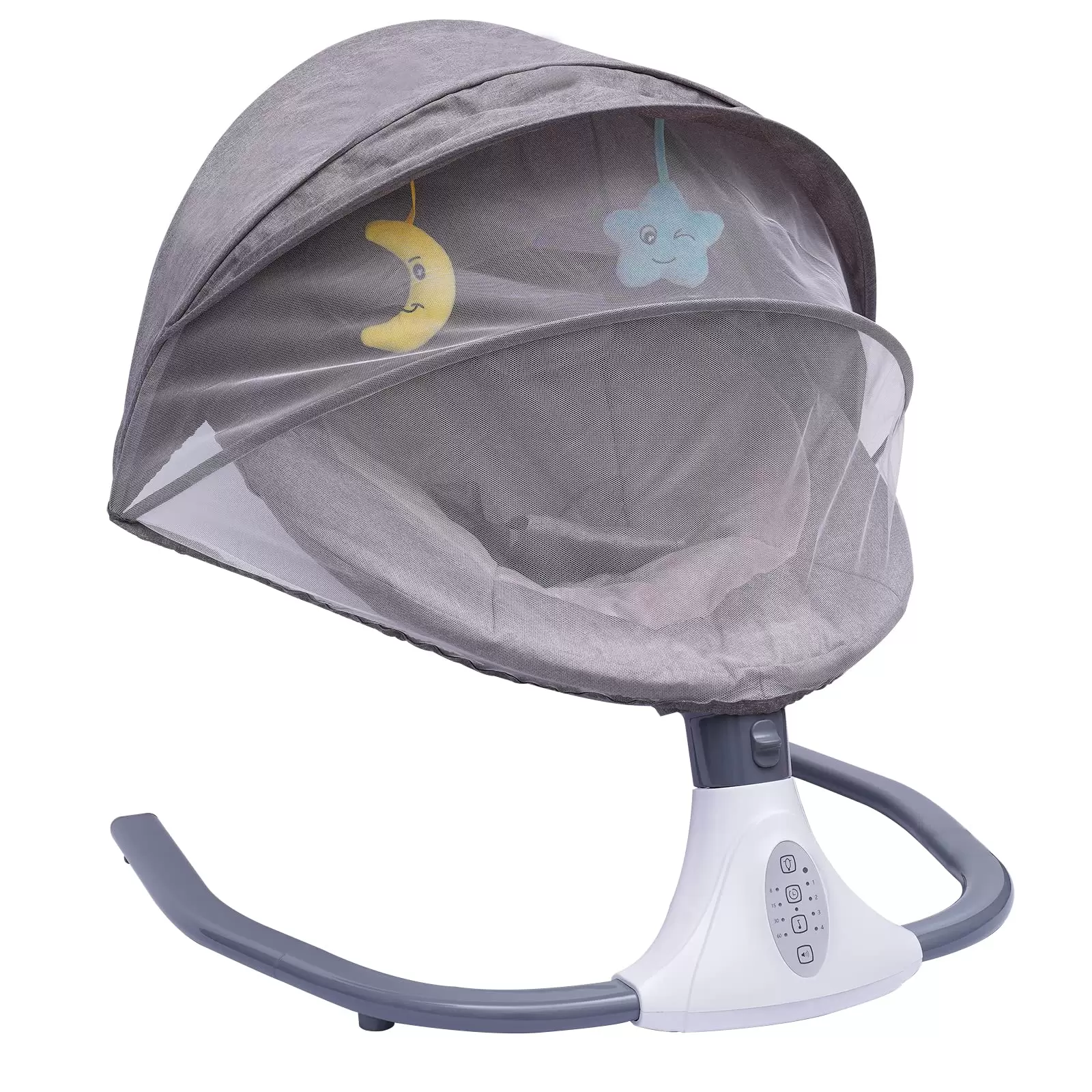Baby Swing Remote Control Baby Rocker Removable Crib Netting Toys Music Bluetooth USB Electric Cradling Bouncer w/4 Swing Amplitudes Baby Swing Remote Control Baby Rocker Removable Crib Netting Toys Music Bluetooth USB Electric Cradling Bouncer w/4 Swing Amplitudes