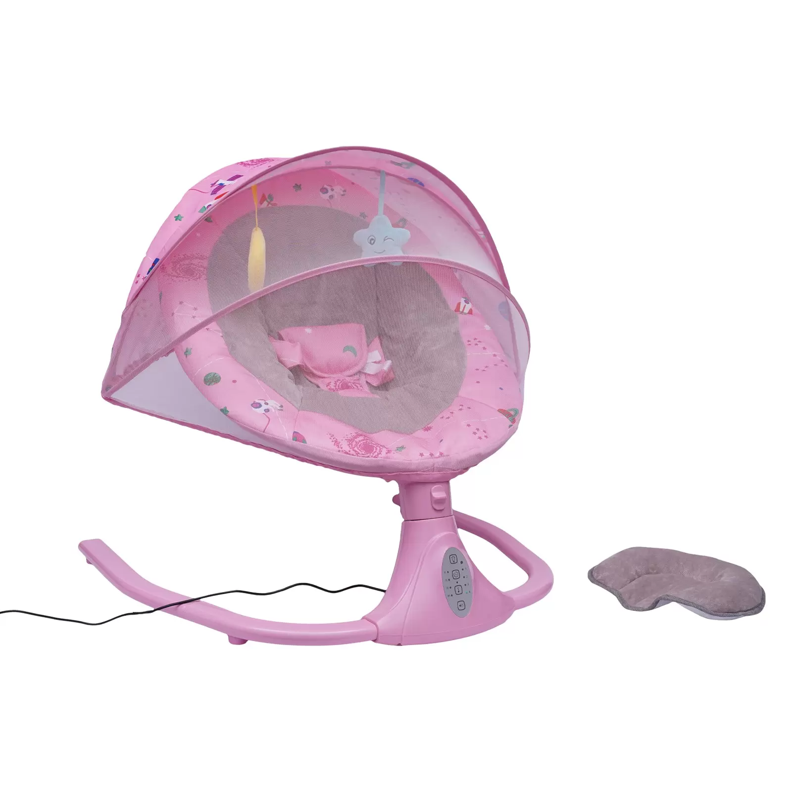 Baby Rocking Chair with Removable Net, Toy, Three-Point Safety Belt, Music, Bluetooth and USB, Electric Cradle Baby Rocking Chair with Removable Net, Toy, Three-Point Safety Belt, Music, Bluetooth and USB, Electric Cradle