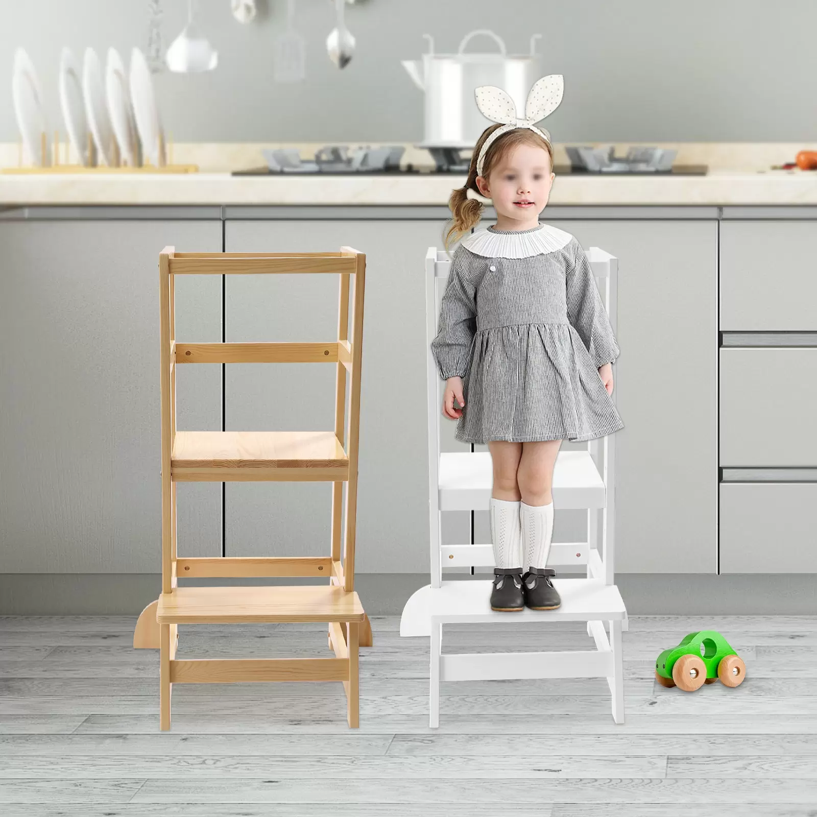 Children's Kitchen Helper - Wooden Learning Tower - For Children - 18 Months - 5 Years Children's Kitchen Helper - Wooden Learning Tower - For Children - 18 Months - 5 Years