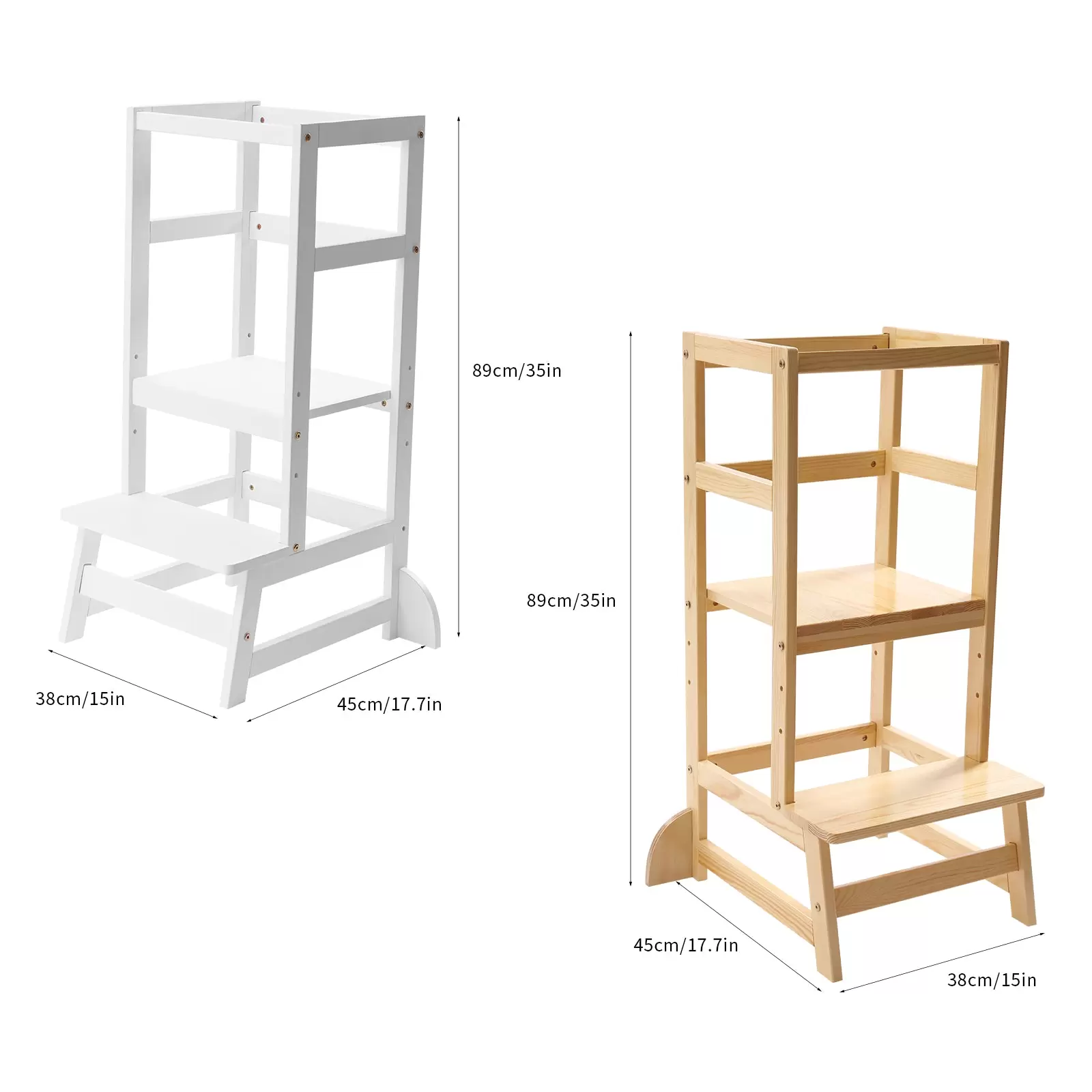 Children's Kitchen Helper - Wooden Learning Tower - For Children - 18 Months - 5 Years Children's Kitchen Helper - Wooden Learning Tower - For Children - 18 Months - 5 Years