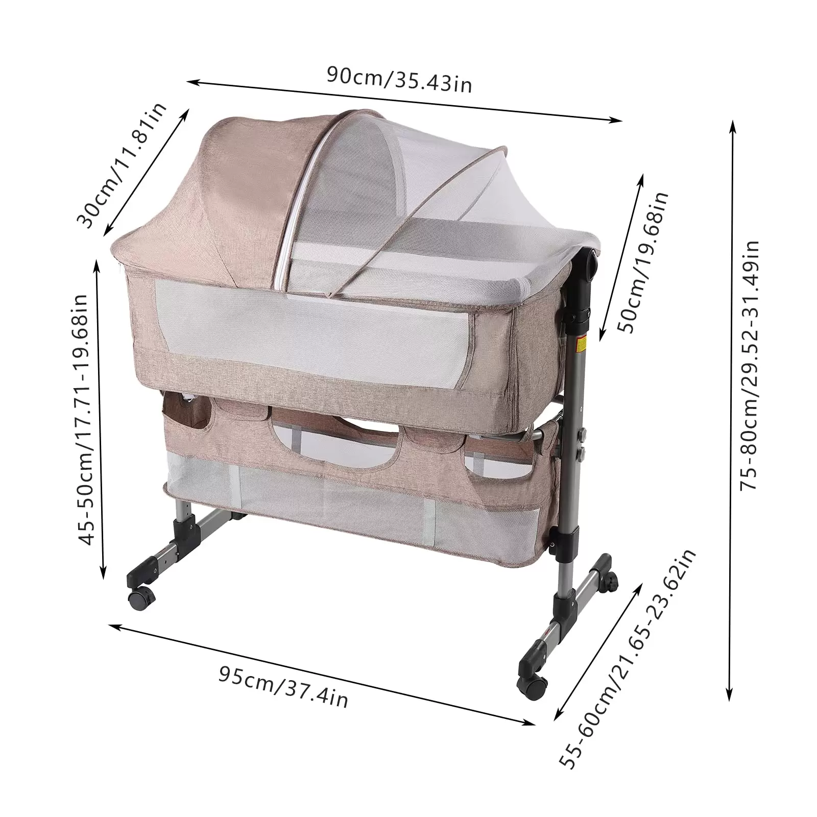 Multifunctional Baby Bed with Mattress and Mosquito Net for Children up to 20 kg Multifunctional Baby Bed with Mattress and Mosquito Net for Children up to 20 kg